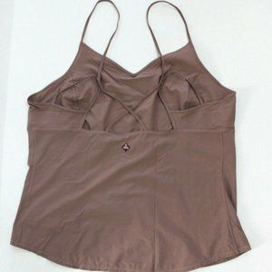 prAna Arctic Air Strappy Back Tank Top Size L - Weathered Wood Brown